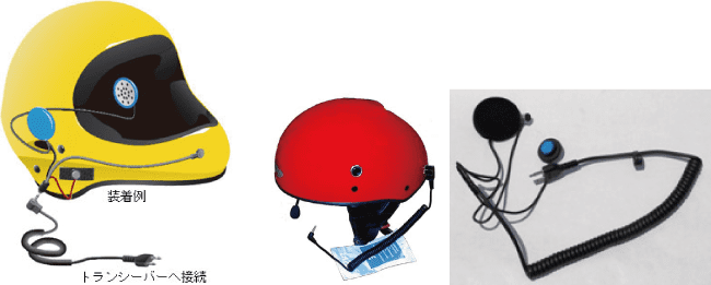 パラグライダーのヘッドセット